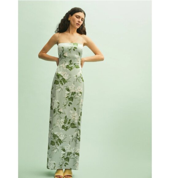 Reformation Frankie Silk Dress - Tea Garden - Picture 8 of 16